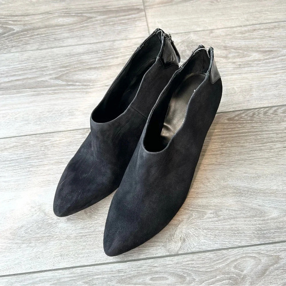 FRANCO SARTO  VELLA Black Leather Ankle Boots - Picture 2 of 15